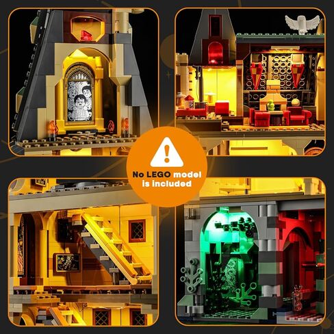 ضوء الإضاءة لقلعة هوجورتس Lego-76454: البرج الرئيسي - مجموعة إضاءة LED متوافقة مع نموذج مكعبات بناء ليغو - غير متضمنة مجموعة النموذج in Saudi Arabia