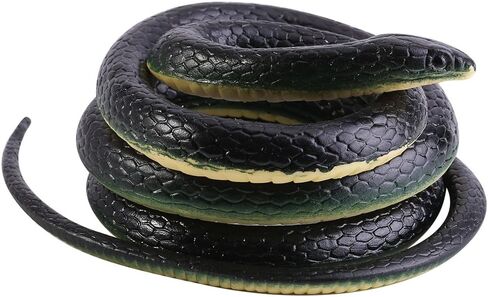 Fdit 4.3Ft Long Realistic Soft Rubber Snake Garden Props Funny Joke Prank Toy Gift Hot in Saudi Arabia