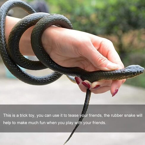 Fdit 4.3Ft Long Realistic Soft Rubber Snake Garden Props Funny Joke Prank Toy Gift Hot in Saudi Arabia