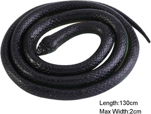 Fdit 4.3Ft Long Realistic Soft Rubber Snake Garden Props Funny Joke Prank Toy Gift Hot in Saudi Arabia