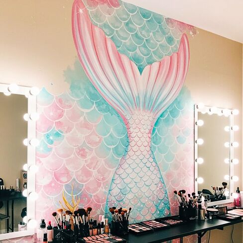 11Pcs Mermaid Face Paint Stencils, Reusable Mermaid Makeup Fish Scale Stencil, with Metal Ring Stencils for Painting Fish Scale Templates, for Women Girls Body Art Face Painting Wall Accessories in Saudi Arabia