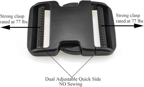 SGH Pro Extra Thick Hard Plastic Materials Military Grade Dual Adjustable Quick Side Release Buckles 2 Inch Wide 4 Pack Clips Snaps No Sewing Replacement for Nylon Strap Webbing Boat Cover Backpack in Kuwait