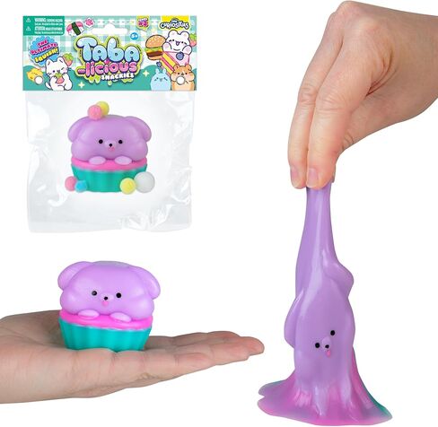 ORB Tabalicious Snackies TABA Squishy Dog Cupcake Toy - Cute, Sticky TABA Squishy Food Themed Animal Stress Ball Squishies - Fun, Soft Kawaii Sensory Fidget Toys and Gifts for Kids and Adults in Saudi Arabia