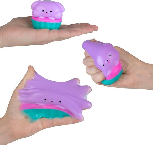 ORB Tabalicious Snackies TABA Squishy Dog Cupcake Toy - Cute, Sticky TABA Squishy Food Themed Animal Stress Ball Squishies - Fun, Soft Kawaii Sensory Fidget Toys and Gifts for Kids and Adults in Saudi Arabia