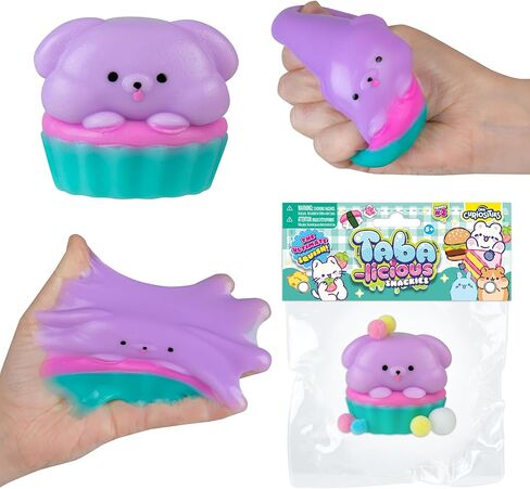 ORB Tabalicious Snackies TABA Squishy Dog Cupcake Toy - Cute, Sticky TABA Squishy Food Themed Animal Stress Ball Squishies - Fun, Soft Kawaii Sensory Fidget Toys and Gifts for Kids and Adults in Saudi Arabia