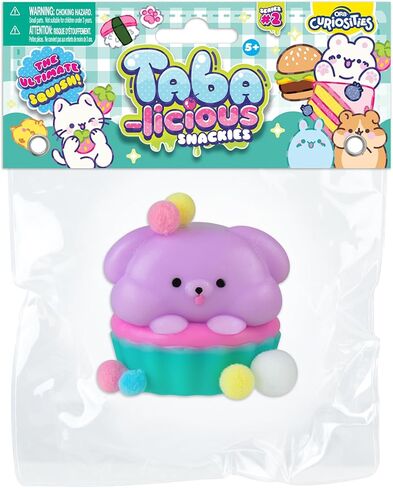 ORB Tabalicious Snackies TABA Squishy Dog Cupcake Toy - Cute, Sticky TABA Squishy Food Themed Animal Stress Ball Squishies - Fun, Soft Kawaii Sensory Fidget Toys and Gifts for Kids and Adults in Saudi Arabia