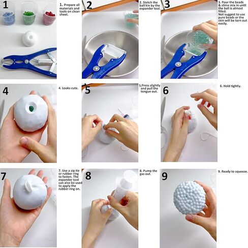 12 PCS Milky Blank Skins Empty Stress Ball DIY Kit Expander Tool Evacuating Device for DIY Stress Balls Press Balls (Classic, 12, pcs) in Saudi Arabia