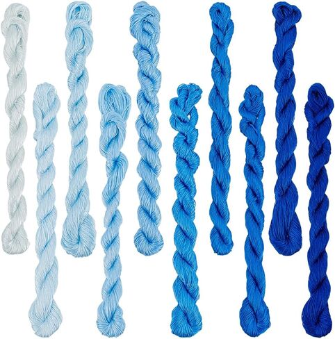 FREEBLOSS 10Pcs Embroidery Thread Silk Floss 10 * 100 M Natural Silk Embroidery Thread Traditional Sewing Threads Quilting & Embroidery Sewing Kit Supplies 10 Yellow Theme Colors in Saudi Arabia