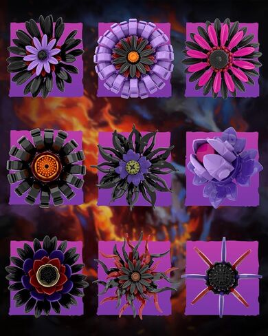 Dark Sunflowers Building Set with Vase, Gothic Purple Van Gogh Sunflower for Home Decor, Compatible with Lego Sunflower Botanicals Collection, 1183 PCS in Saudi Arabia