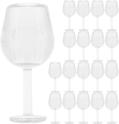 20Pcs Miniature Wine Glasses Set 1 12 Scale Dollhouse Goblet Cups Realistic Mini Cocktail Glasses for Dollhouse Accessories Photo Props and Decor in Saudi Arabia
