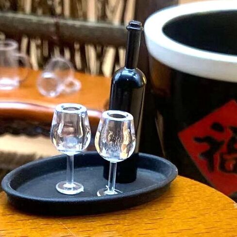 20Pcs Miniature Wine Glasses Set 1 12 Scale Dollhouse Goblet Cups Realistic Mini Cocktail Glasses for Dollhouse Accessories Photo Props and Decor in Saudi Arabia