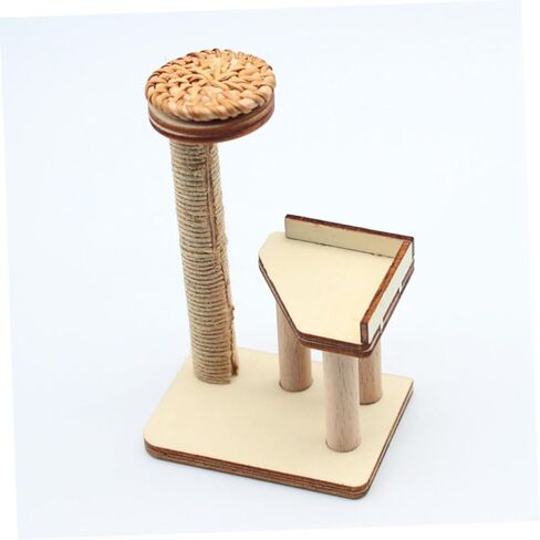 ibasenice 1set Miniature Cat Scratching Post Realistic Cat Tree Model for Dollhouse Decor for Mini House Scenes in Saudi Arabia
