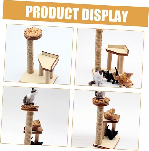 ibasenice 1set Miniature Cat Scratching Post Realistic Cat Tree Model for Dollhouse Decor for Mini House Scenes in Saudi Arabia