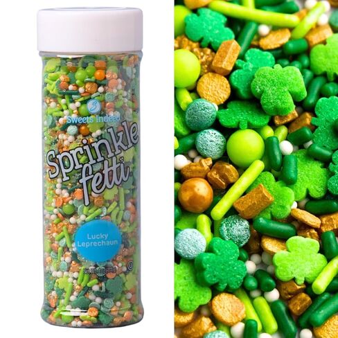 Sweets Indeed St Patricks Day Sprinkles – Green and Gold Shamrock Clover Sprinkles for Baking, Cake Decorating, Cupcakes, Cookies & Desserts – Festive Irish Holiday Sugar Decorations – 4 ounces in Saudi Arabia