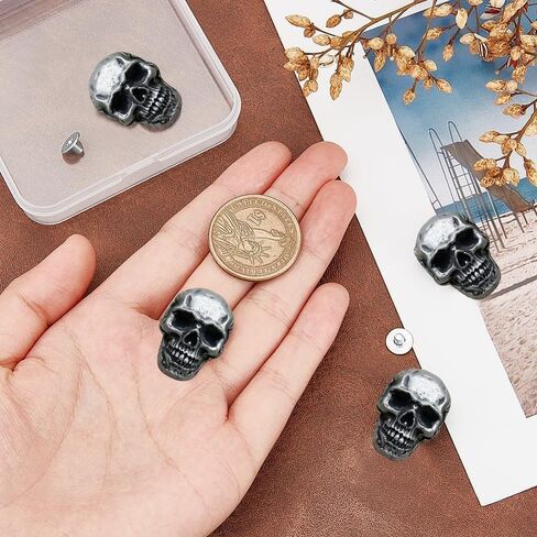 4pcs Skull Screw Back Punk Skull Head Alloy Rivets Screw Brass Screw Back Leather Crafting Skull for Bag Hat Shoe Jacket Belt Motorcycle in Saudi Arabia