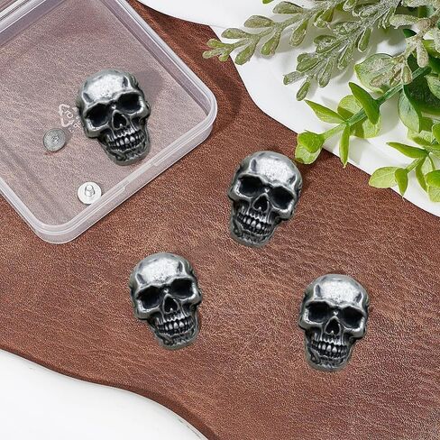 4pcs Skull Screw Back Punk Skull Head Alloy Rivets Screw Brass Screw Back Leather Crafting Skull for Bag Hat Shoe Jacket Belt Motorcycle in Saudi Arabia