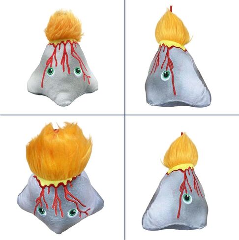 Thunderheads Volcano Plush, Earth Science Plushie with Colorful Lava and Erupting Design, Educational Fact Card STEM, goes Well with Volcano Kit, Geology Gift for Families, Friends and Adventurers in Saudi Arabia