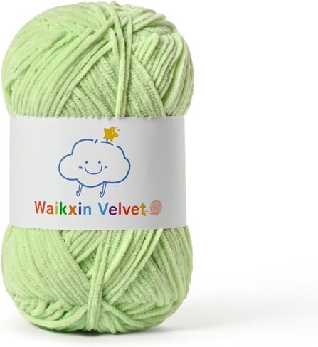 Fluffy Chenille Yarn for Crocheting，Baby Yarn for Crocheting Soft，50g/1.76oz Velvet Amigurumi Yarn ，Fingering Weight Yarns for Crocheting Baby Blankets、DIY Craft.(Light Coffee) in Kuwait