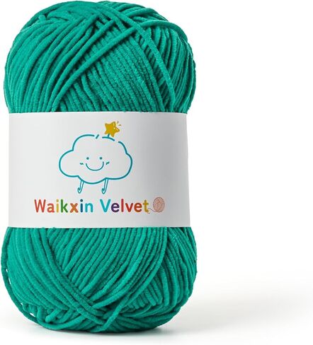 Fluffy Chenille Yarn for Crocheting，Baby Yarn for Crocheting Soft，50g/1.76oz Velvet Amigurumi Yarn ，Fingering Weight Yarns for Crocheting Baby Blankets、DIY Craft.(Light Coffee) in Kuwait