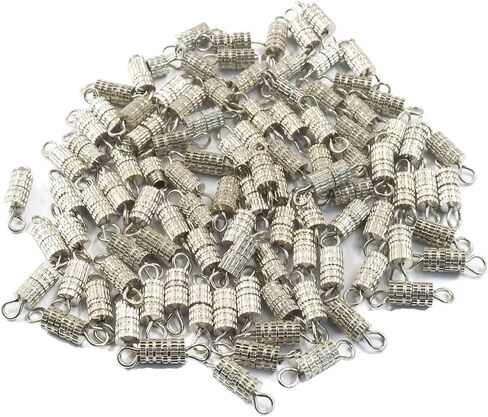 100Pcs Silver Screw Type Clasp Barrel Screw Clasps, Jewelry Making Twist Clasps Connectors, Gold Screw Barrel Clasp for Necklaces and Bracelets/DIY Enthusiasts in Saudi Arabia