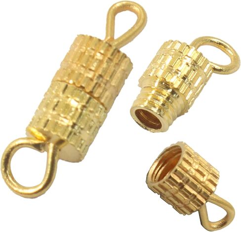 100Pcs Silver Screw Type Clasp Barrel Screw Clasps, Jewelry Making Twist Clasps Connectors, Gold Screw Barrel Clasp for Necklaces and Bracelets/DIY Enthusiasts in Saudi Arabia