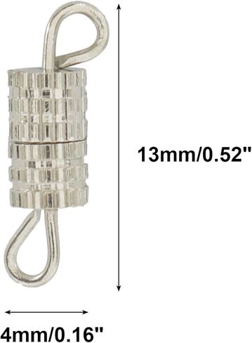 100Pcs Silver Screw Type Clasp Barrel Screw Clasps, Jewelry Making Twist Clasps Connectors, Gold Screw Barrel Clasp for Necklaces and Bracelets/DIY Enthusiasts in Saudi Arabia