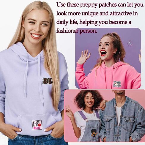 4Pcs Be Kind Black Girl Patches, Cute Black Girl Magic Embroidered Iron On Patch for Women's Clothing Jeans Bags Hats Backpacks in Saudi Arabia