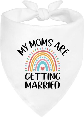 أمي تتزوج باندانا الكلب الأبيض، وهي هدية خطوبة رائعة للحيوانات الأليفة في حفل الزفاف، دعامة للصور لمشهد اقتراح حفل ​​الزفاف، هدايا وشاح للحيوانات الأليفة للكلب الأب والأم in Kuwait