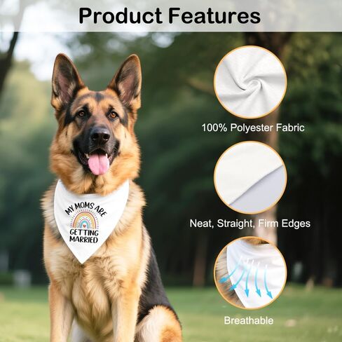 أمي تتزوج باندانا الكلب الأبيض، وهي هدية خطوبة رائعة للحيوانات الأليفة في حفل الزفاف، دعامة للصور لمشهد اقتراح حفل ​​الزفاف، هدايا وشاح للحيوانات الأليفة للكلب الأب والأم in Kuwait