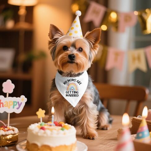 أمي تتزوج باندانا الكلب الأبيض، وهي هدية خطوبة رائعة للحيوانات الأليفة في حفل الزفاف، دعامة للصور لمشهد اقتراح حفل ​​الزفاف، هدايا وشاح للحيوانات الأليفة للكلب الأب والأم in Kuwait