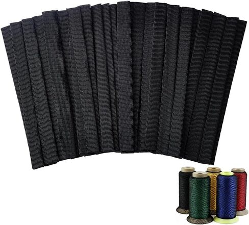 GORGECRAFT 100Pcs Thread Net Spool Saver 120mm Long Cosmetic Brush Protective Nets Black Mesh Spool Saver Huggers for Different Sizes of Sewing Quilting Machine Embroidery Bobbins Organize Accessories in Saudi Arabia