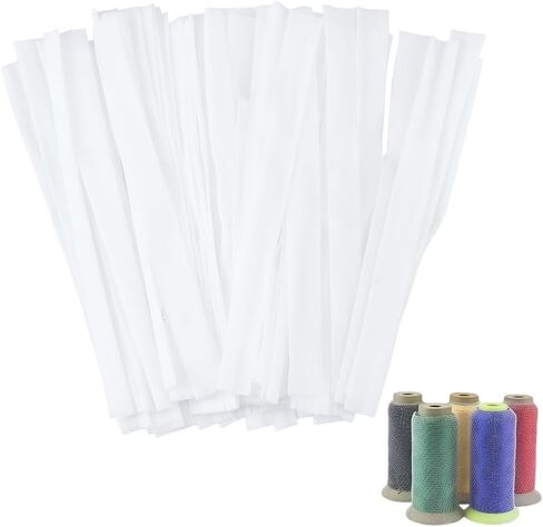 GORGECRAFT 100Pcs Thread Net Spool Saver 120mm Long Cosmetic Brush Protective Nets Black Mesh Spool Saver Huggers for Different Sizes of Sewing Quilting Machine Embroidery Bobbins Organize Accessories in Saudi Arabia