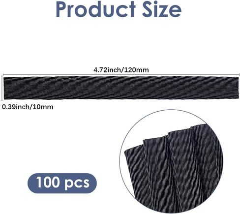 GORGECRAFT 100Pcs Thread Net Spool Saver 120mm Long Cosmetic Brush Protective Nets Black Mesh Spool Saver Huggers for Different Sizes of Sewing Quilting Machine Embroidery Bobbins Organize Accessories in Saudi Arabia