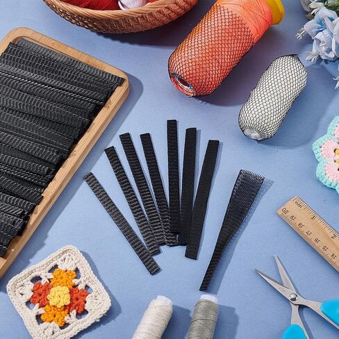 GORGECRAFT 100Pcs Thread Net Spool Saver 120mm Long Cosmetic Brush Protective Nets Black Mesh Spool Saver Huggers for Different Sizes of Sewing Quilting Machine Embroidery Bobbins Organize Accessories in Saudi Arabia