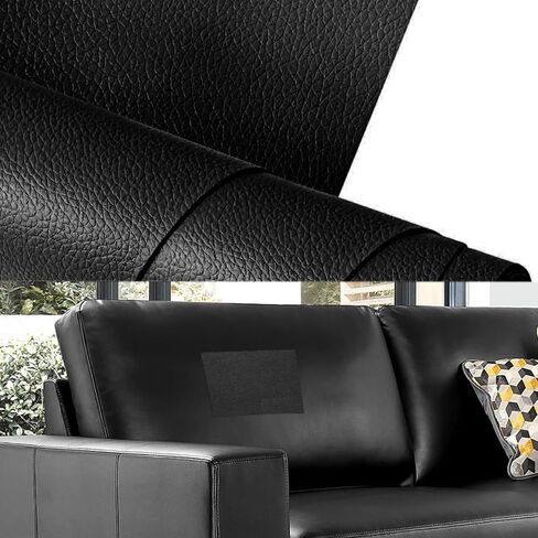 Waterproof Leather Repair Patch,23.6 × 78.7 inch Black Self Adhesive Leather Repair Tape,DIY Large Vinyl PU Patches for Furniture,Couch,Sofa,Car Seats,Office in Saudi Arabia