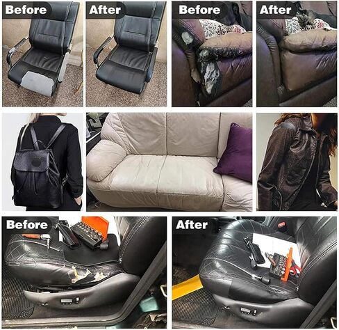 Waterproof Leather Repair Patch,23.6 × 78.7 inch Black Self Adhesive Leather Repair Tape,DIY Large Vinyl PU Patches for Furniture,Couch,Sofa,Car Seats,Office in Saudi Arabia