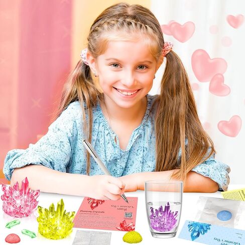 Valentines Gifts for Kids-24 Pack Crystal Growing Kits with Valentine Cards, Fun Classroom Exchange Science Gifts and Party Favors for Boys Girls Teens in Saudi Arabia