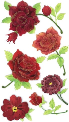 Jolee'S Boutique Dimensional Stickers-Colorful Roses in Saudi Arabia