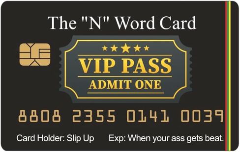 Funny Cards 8 Pack, Raised Numbers on Front. Serial Number on Back Side. (N Word Card) in Saudi Arabia