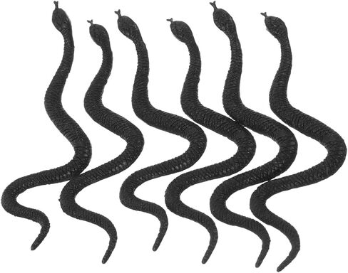 IMIKEYA 100Pcs Realistic Black Rubber Snakes - Fake Plastic Snakes for Halloween Pranks and Decorations in Saudi Arabia