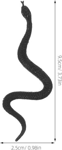 IMIKEYA 100Pcs Realistic Black Rubber Snakes - Fake Plastic Snakes for Halloween Pranks and Decorations in Saudi Arabia