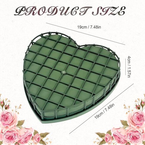 Floral Foam Cage with Suction Cup, Heart-Shaped Flower Arrangement Foam Holder for Wedding Car Decor, DIY Floristry Bouquet Fixation Base for Fresh/Silk Flowers (20x20cm) in Kuwait