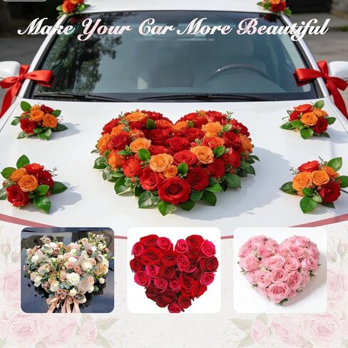 Floral Foam Cage with Suction Cup, Heart-Shaped Flower Arrangement Foam Holder for Wedding Car Decor, DIY Floristry Bouquet Fixation Base for Fresh/Silk Flowers (20x20cm) in Kuwait