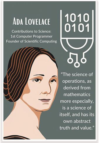 Ada Lovelace Quote Classroom Poster - Science Classroom Poster - Physics Class Poster - 12 x 18 Inch - Classroom Decor - Classroom Must Haves - Back To School Decor - CPS0605 in Saudi Arabia
