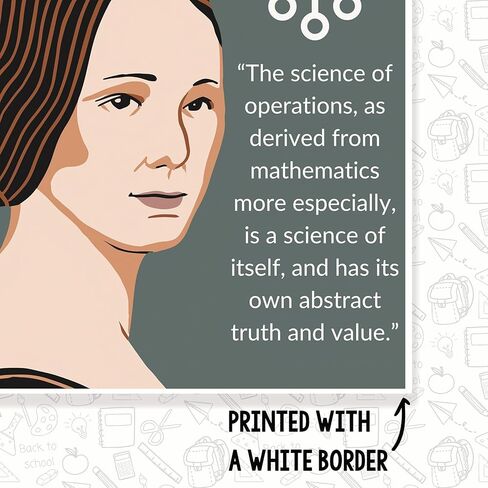 Ada Lovelace Quote Classroom Poster - Science Classroom Poster - Physics Class Poster - 12 x 18 Inch - Classroom Decor - Classroom Must Haves - Back To School Decor - CPS0605 in Saudi Arabia