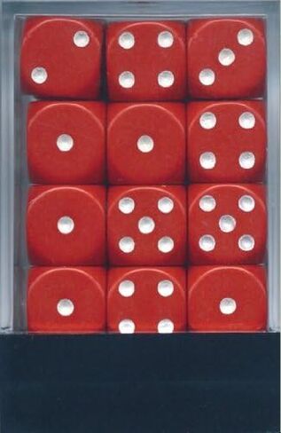 Chessex Dice d6 Sets: Frosted Caribbean Blue with White - 12mm Six Sided Die (36) Block of Dice in Saudi Arabia