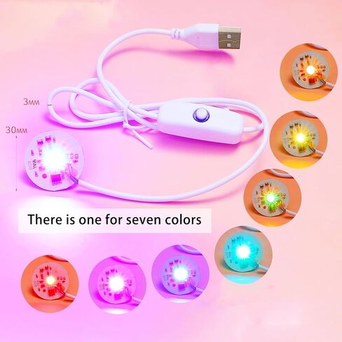 3Pcs Resin Silicone Mold Project Accessories USB Circular Light Strip for DIY Luminous Epoxy Casting Craft Desktop Ornaments Table Home Decorations in Saudi Arabia