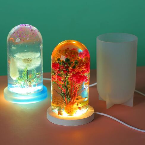 3Pcs Resin Silicone Mold Project Accessories USB Circular Light Strip for DIY Luminous Epoxy Casting Craft Desktop Ornaments Table Home Decorations in Saudi Arabia