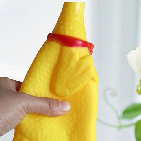 1 Pc Yellow Rubber Squeezing Screaming Chicken Toy for Pets – Dog Chew Toy MiniaturesSuper Durable Funny Novelty and Gag Toys in Saudi Arabia