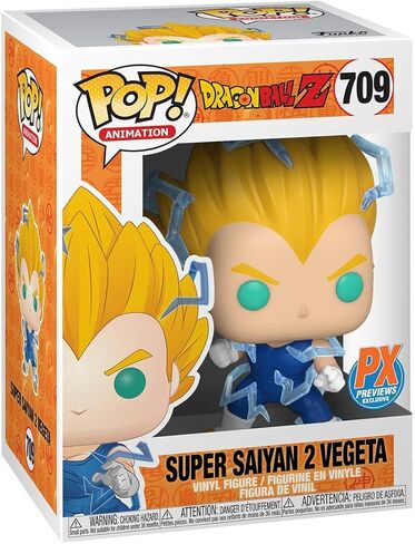 فانكو بوب! الرسوم المتحركة Dragon Ball Z: Super Saiyan 2 Vegeta Vinyl Figure PX Previews حصريًا in Kuwait